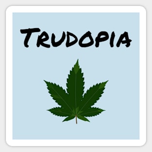 Trudeau Trudopia Legalized Marijuana Leaf Canada Light-Color Sticker